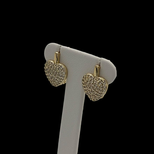 Cercei Mini Heart Placați cu Aur 18K