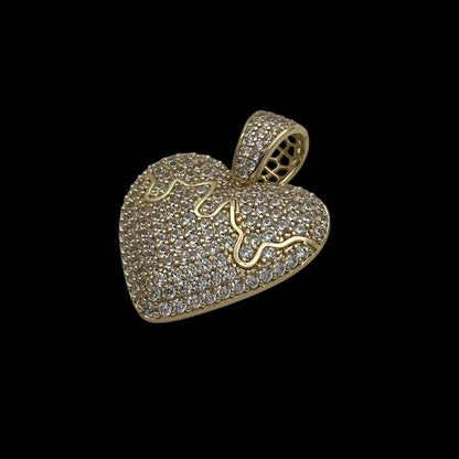 Pandantiv Heart Placat cu Aur 18K