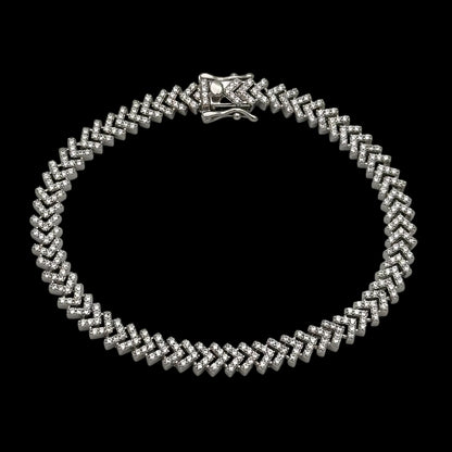 Bratara Tennis Arrow Argint