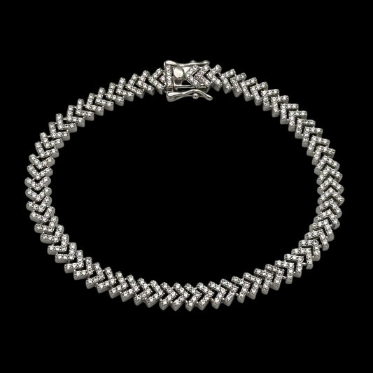 Bratara Tennis Arrow Argint