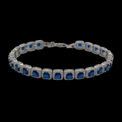 Bratara Tennis Diamond Blue Argint