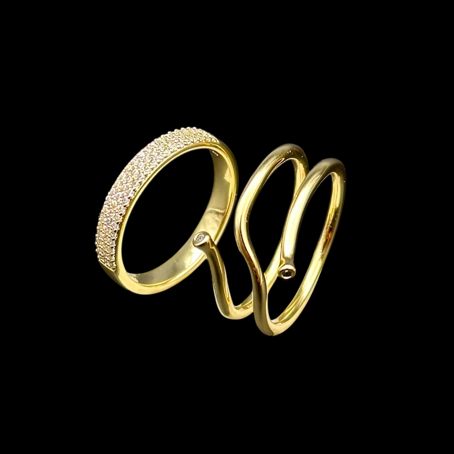 Inel Connected Placat cu Aur 18K