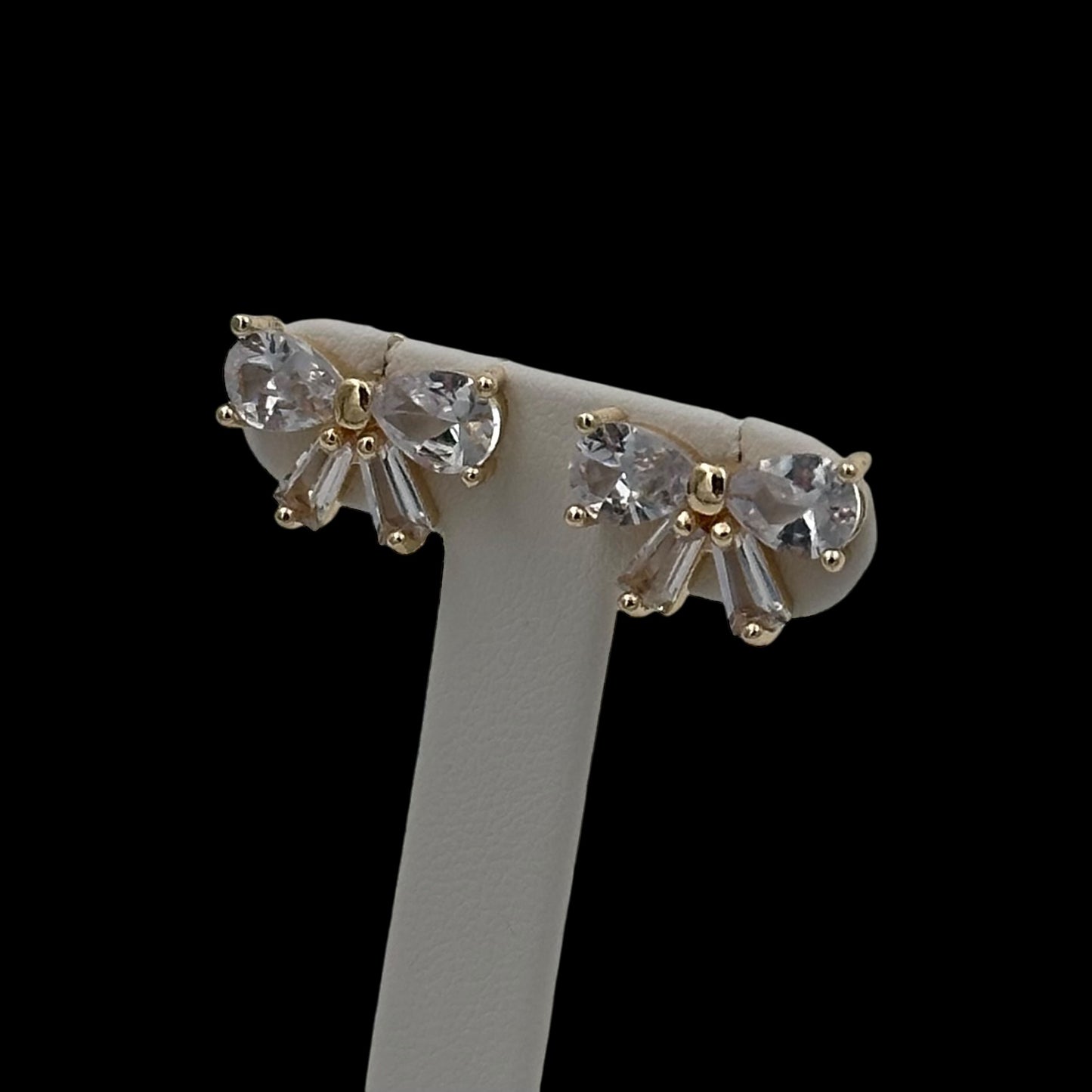 Cercei Mini Bow Placați cu Aur 18K