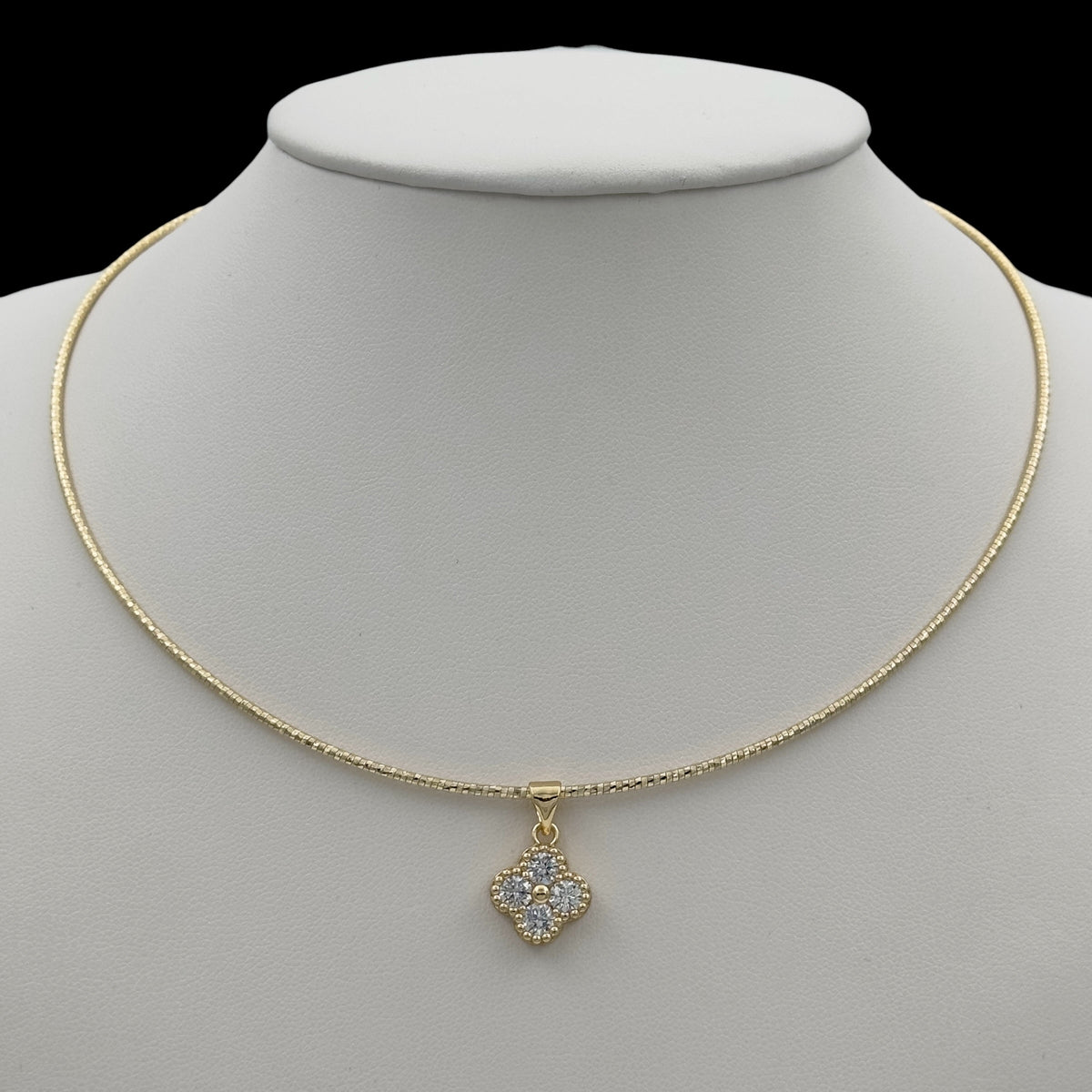 Colier Choker Trifoi Placat cu Aur 18K