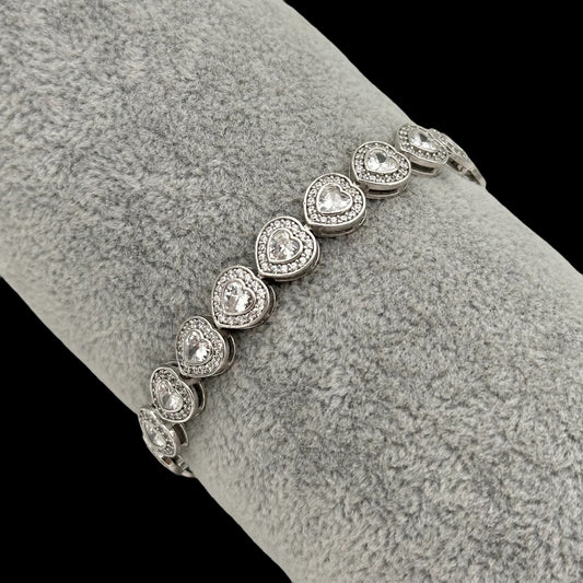 Bratara Tennis Love's Embrace Argint