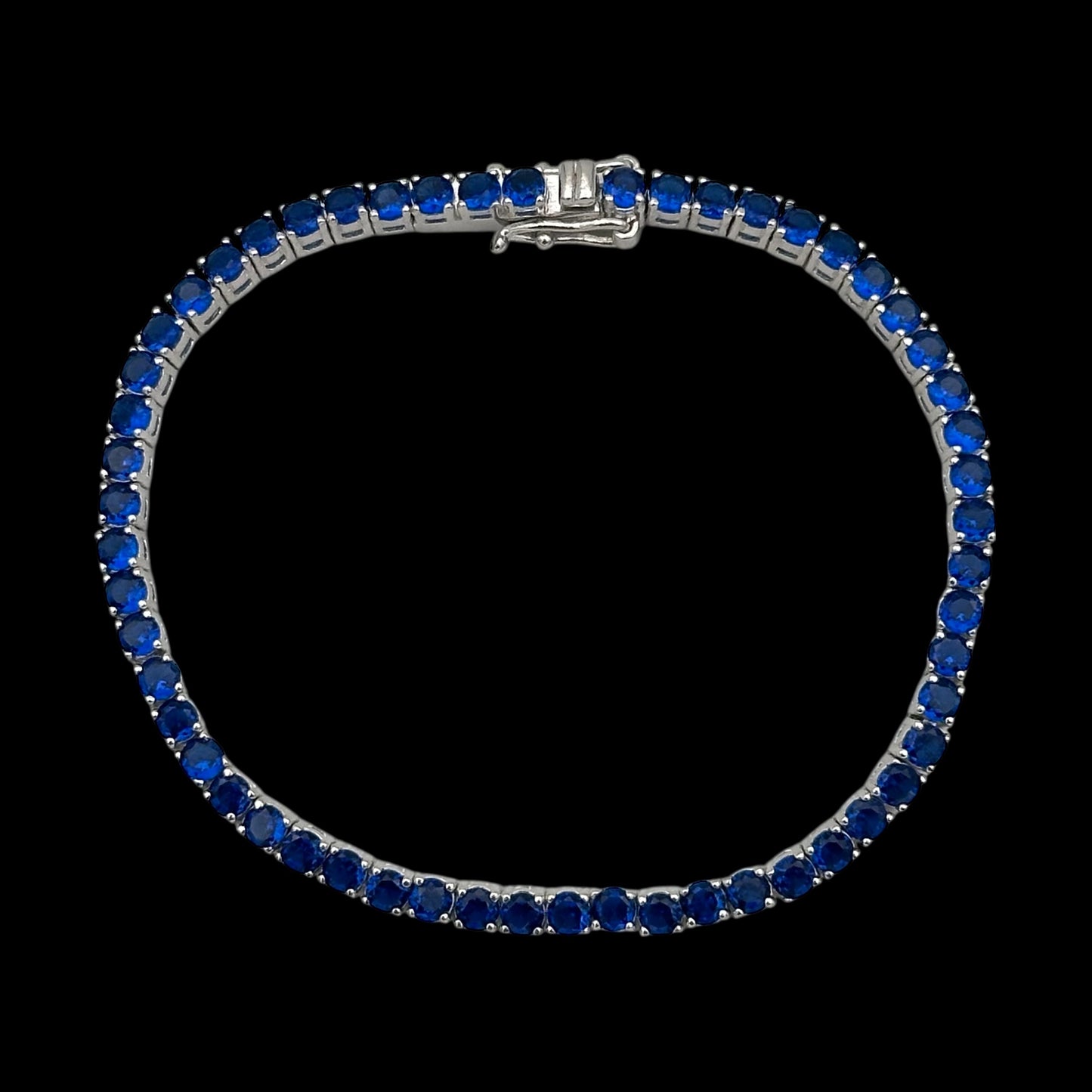 Bratara Tennis Blue Argint