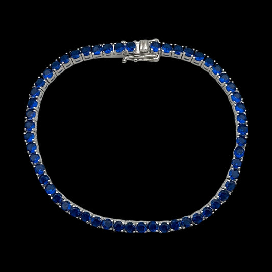 Bratara Tennis Blue Argint