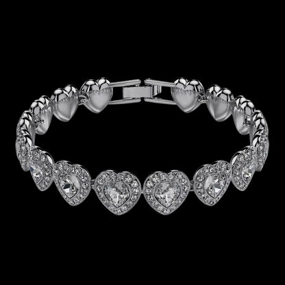 Set Tennis Affection Placat cu Aur Alb