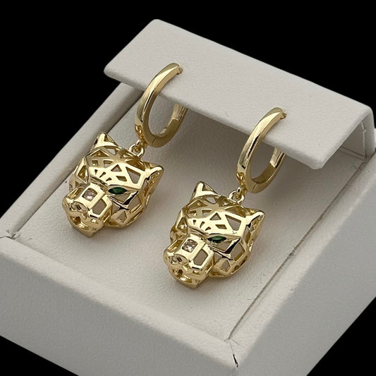 Cercei Panthera Special Placați cu Aur 18K