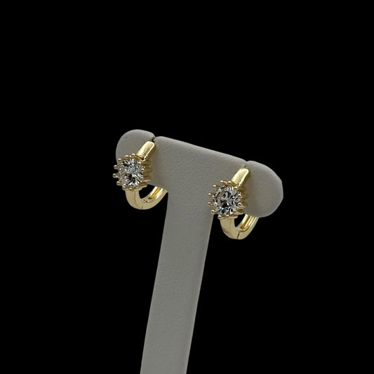 Cercei Mini Spark Placati cu Aur 18K