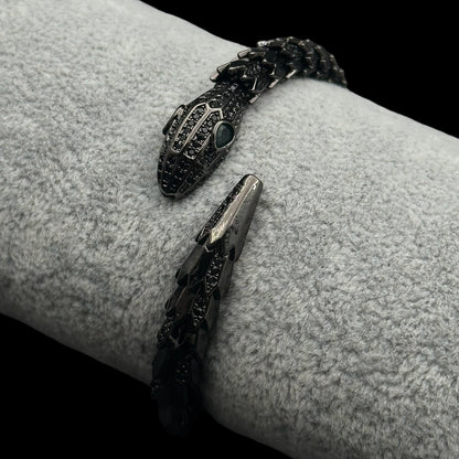 Brățară Fixă Snake Black INOX