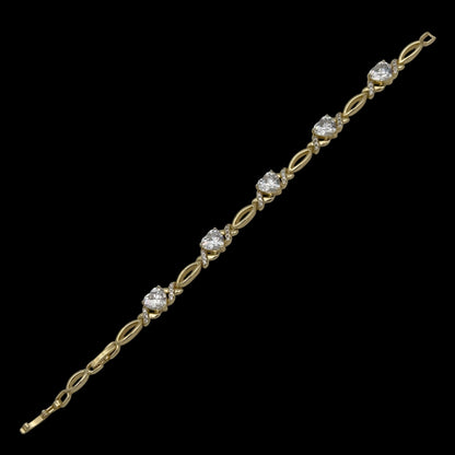 Bratara Mon Amour Placata cu Aur 18K