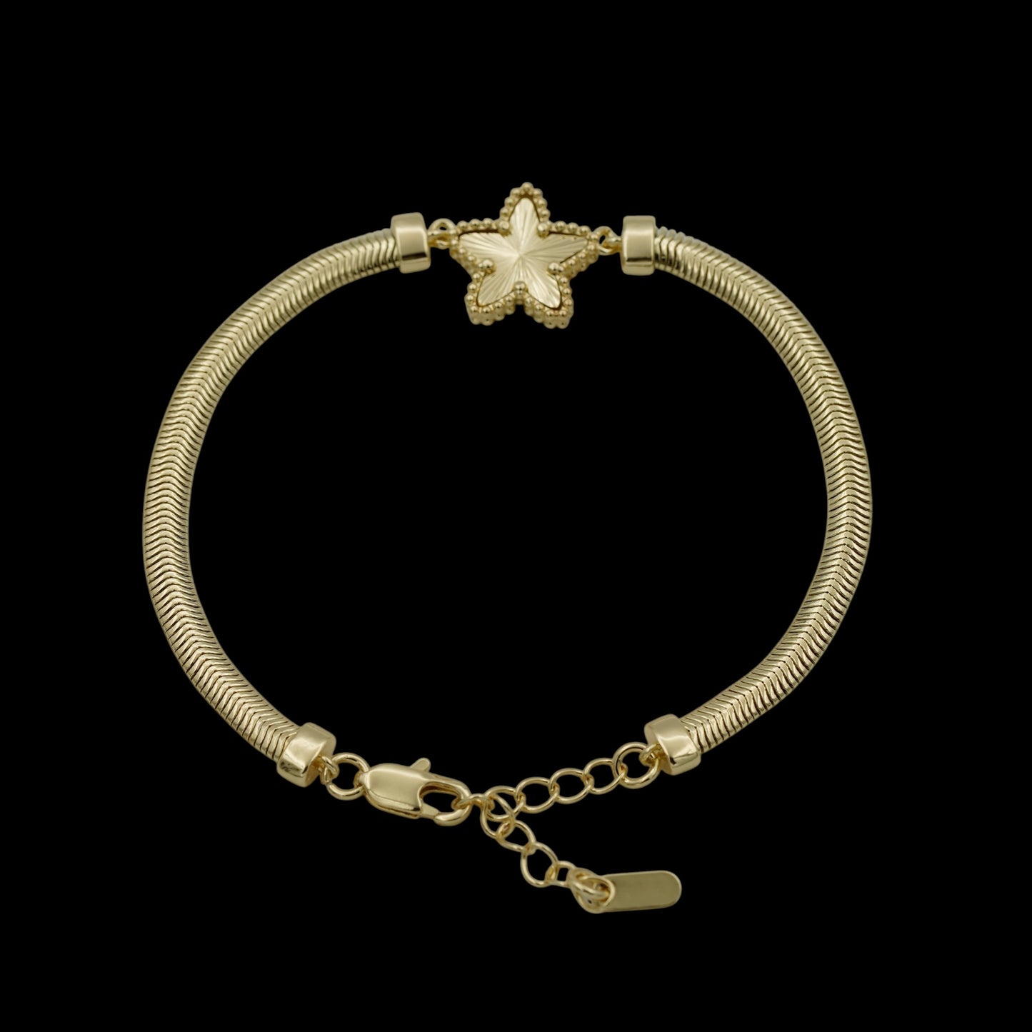 Bratara Snake Star Placata cu Aur 18K