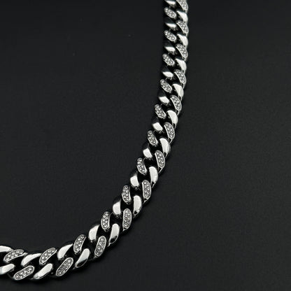 Colier Cuban Improved Silver