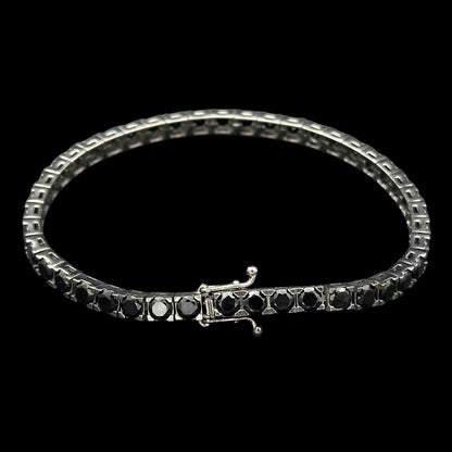 Bratara Tennis 4,5mm Black Argint