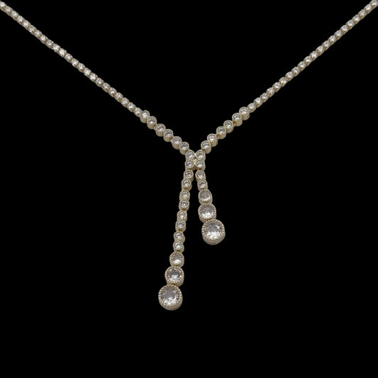 Colier Tennis Nova Placat cu Aur 18K