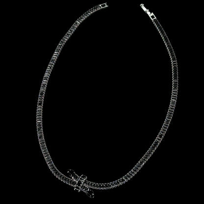 Colier Tennis Serpent Black