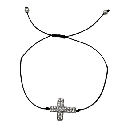 Bratara reglabila Cross Argint