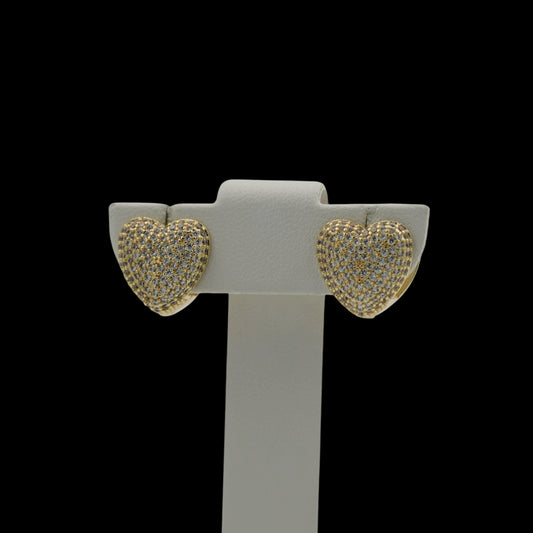 Cercei Sweet Heart Placati cu Aur 18K