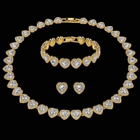 Set Tennis Affection Placat cu Aur 18K