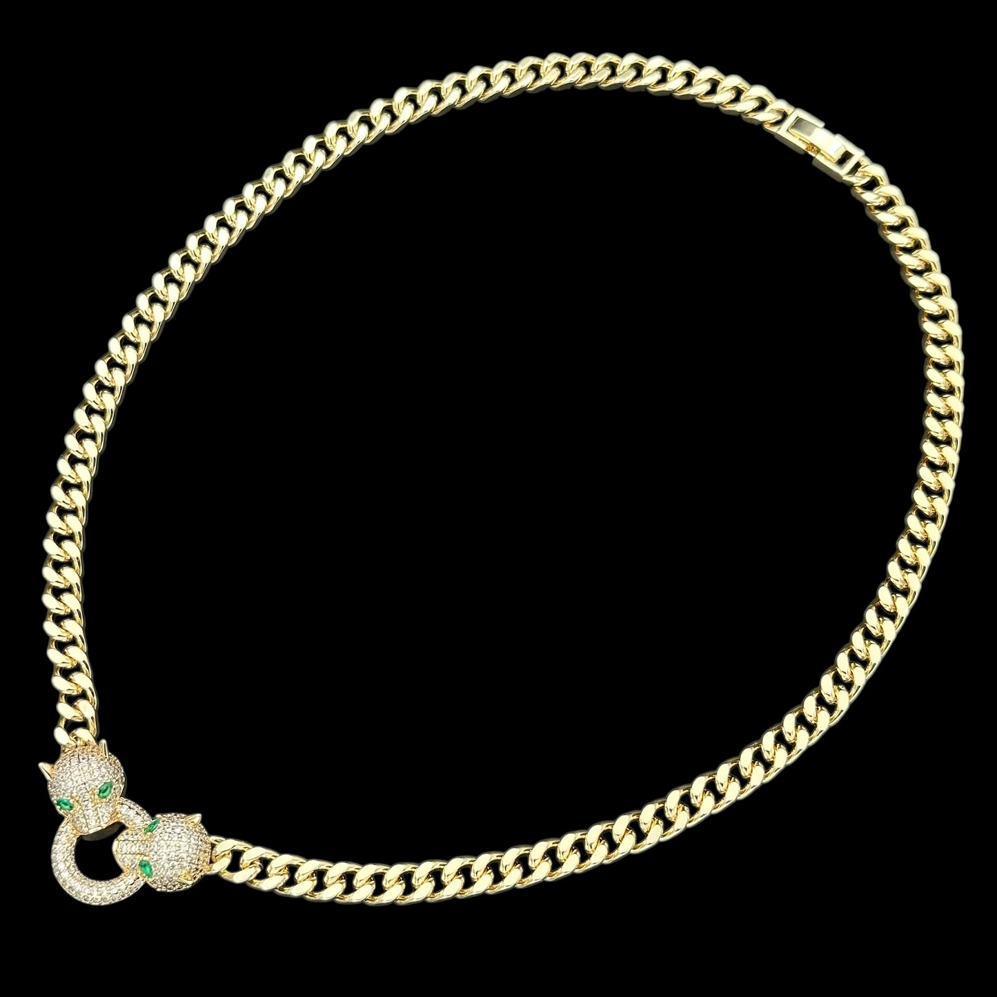 Colier Panthera Frost Placat cu Aur 18K