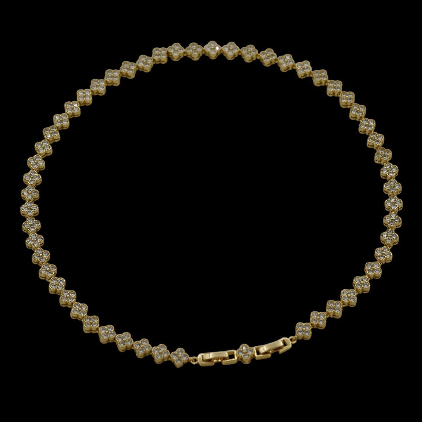 Colier Trifoi Regal Placat cu Aur 18K