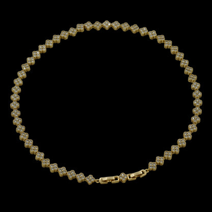 Colier Trifoi Regal Placat cu Aur 18K