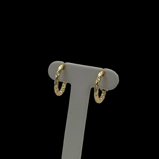 Cercei Mini Circle Placati cu Aur 18K