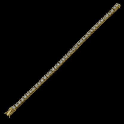 Bratara Tennis 4mm Placata cu Aur 18K