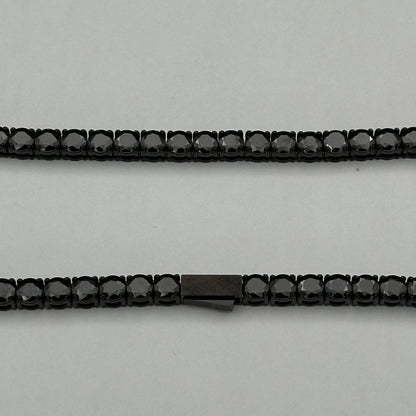 Colier Tennis 5mm Full Black INOX