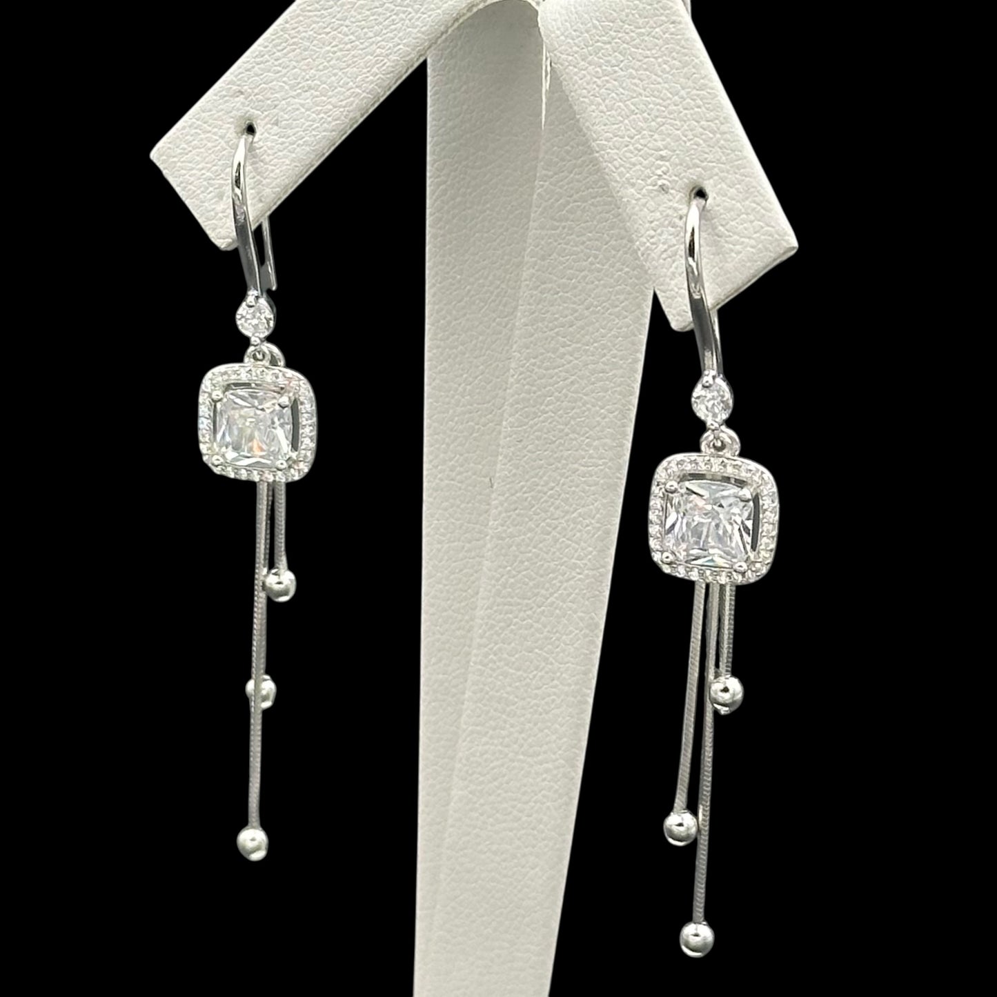 Cercei Long Diamond Argint