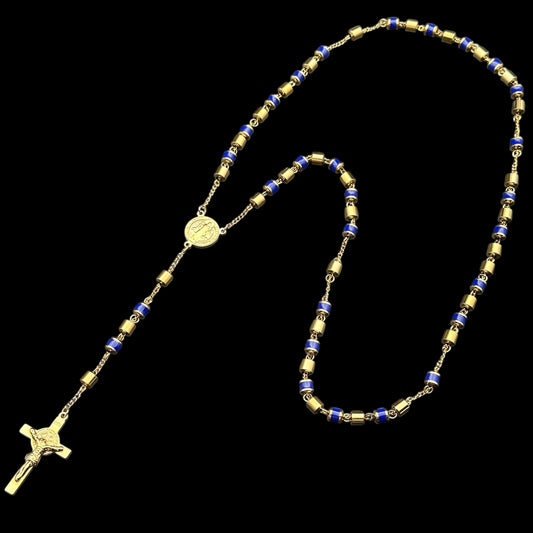 Colier Rosary Vintage Blue INOX
