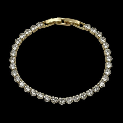 Bratara Tennis Love Placata cu Aur 18K