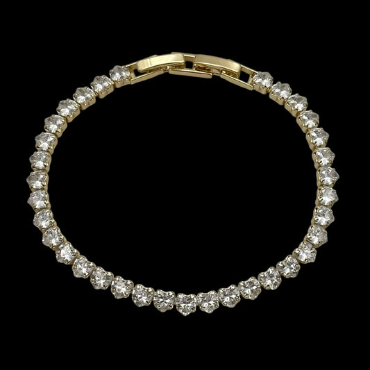 Bratara Tennis Love Placata cu Aur 18K