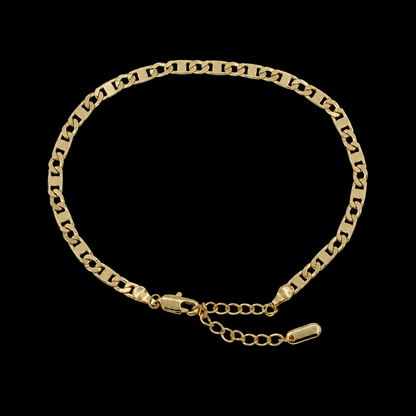 Bratara de picior Linked Placata cu Aur 18K