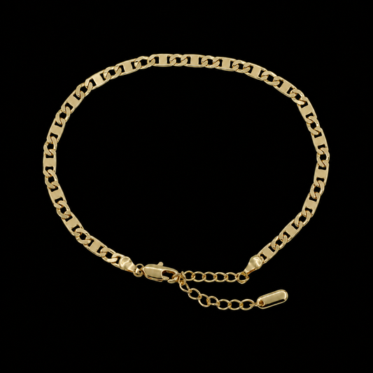 Bratara de picior Linked Placata cu Aur 18K
