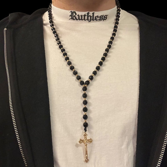 Colier Rosary 5MM Gold