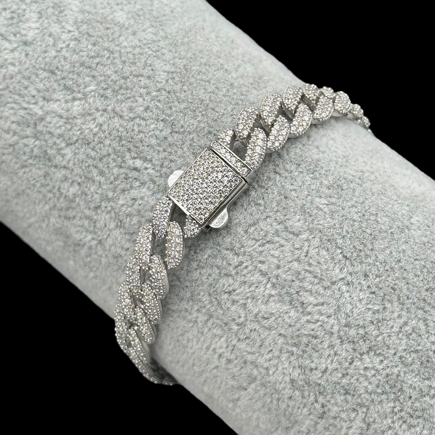 Bratara Cuban 10mm Argint