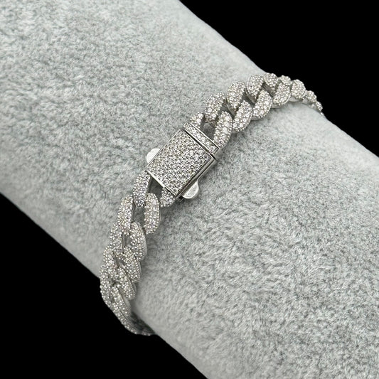 Bratara Cuban 10mm Argint