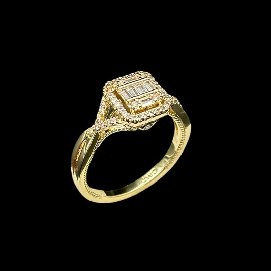 Inel Elisabeth Placat cu Aur 18K