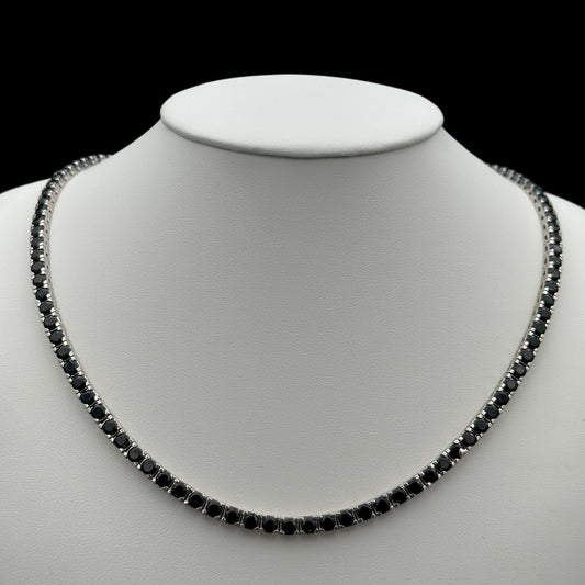 Colier Tennis 4,5mm Black Argint