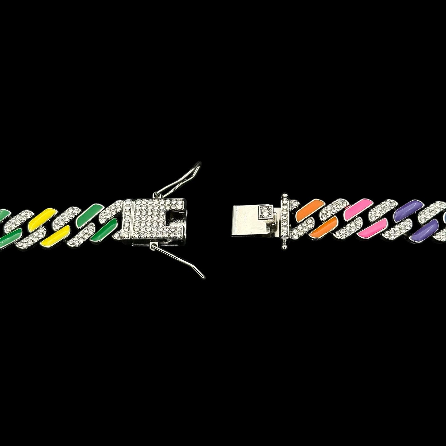 Brățară Cuban Rainbow Silver