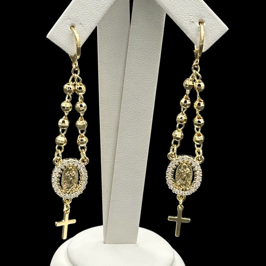Cercei Rosary Placați cu Aur 18K