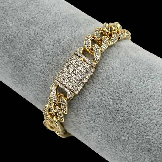 Brățară Cuban Special Placată cu Aur 18K