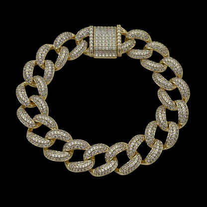 Brățară Cuban Special Placată cu Aur 18K