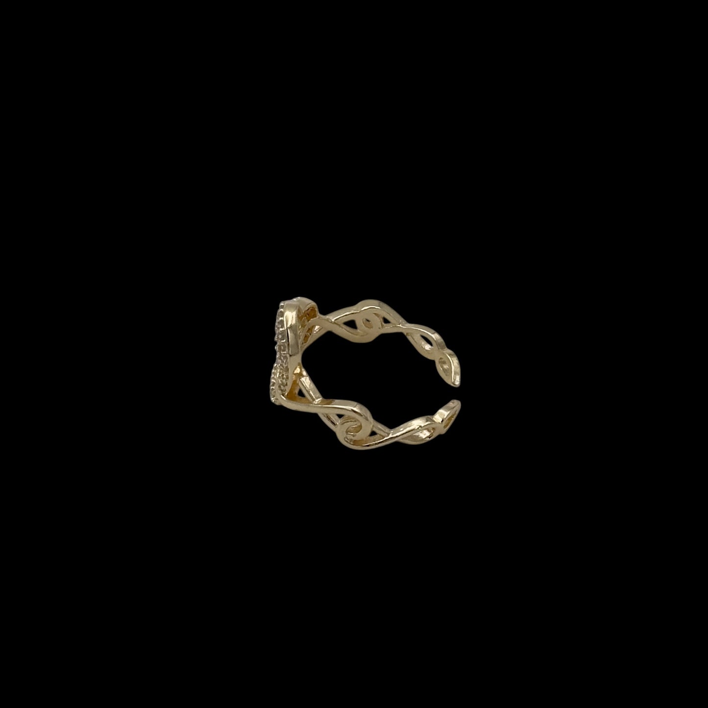 Inel reglabil Amore Placat cu Aur 18K
