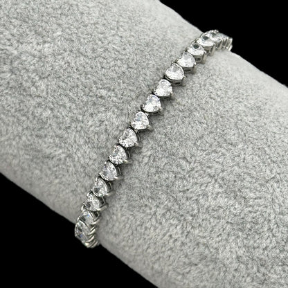 Brățară reglabilă Tennis Heart INOX