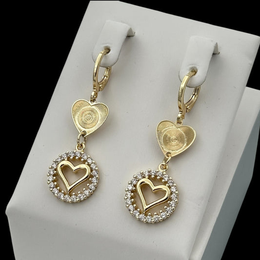 Cercei Pure Love Placați cu Aur 18K