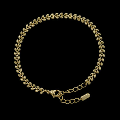 Bratara de picior Leaf Placata cu Aur 18K