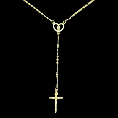 Colier Rosary Heart Placat cu Aur 18K